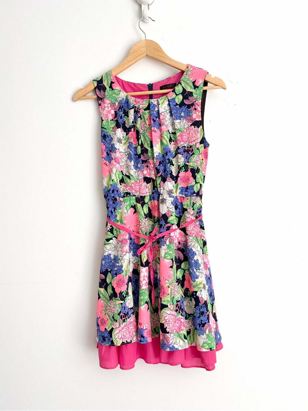 Tenki Floral Fit and Flare Mini Dress Whimsical Twee S